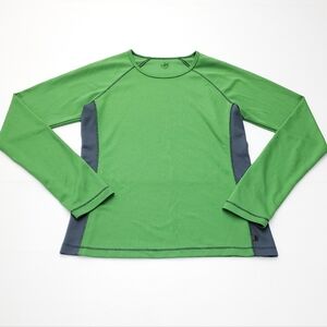 ALO Yoga Cool Fit Womens Long Sleeve Active Top Base Layer Green Athleisure Sz S